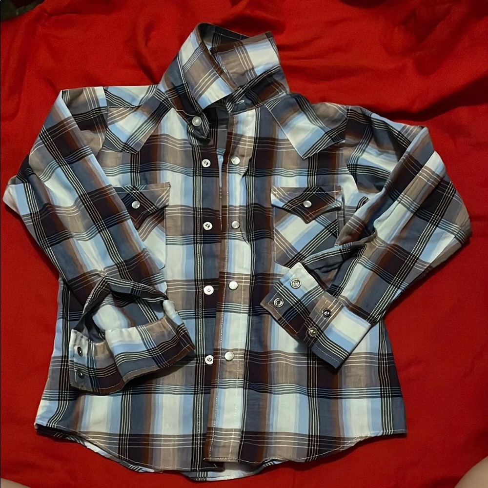 Kids Plaid Button-Up Shirt